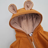 Baumwollfleece Jacke - Karamell