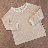 Hjertegenser / Marthagenser / T-Shirt | Beige Ringel
