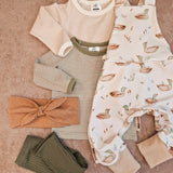 Hjertegenser / Marthagenser / T-Shirt | Beige Ringel