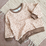 Oversize Sweater - Waffel Blumen