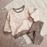 Oversize Sweater - Waffel Blumen