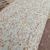 Musselin | Beige Blumen