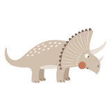 Bügelbild | Triceratops Beige