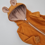 Baumwollfleece Jacke - Karamell