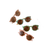 Sonnenbrille | Cognac/Rosé Streifen