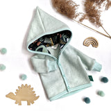 Baumwollfleece Jacke - Ziegelrot