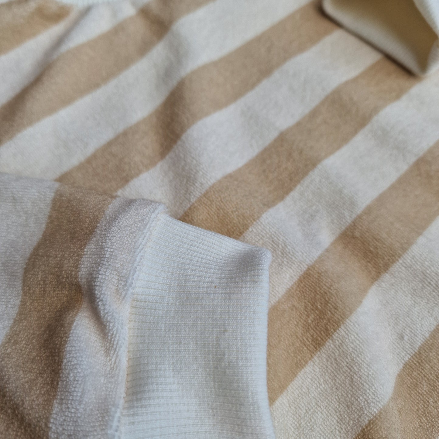 Oversize Pullover - Frottee Streifen