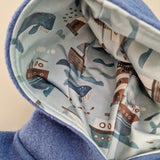 Wollwalkoverall Blaue Wale