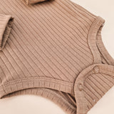 Raglanbody Rib Jersey | Taupe