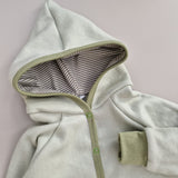 Baumwollfleece Jacke - Salbei