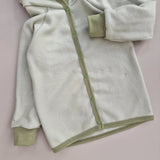Baumwollfleece Jacke - Salbei