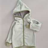 Baumwollfleece Jacke - Salbei