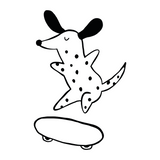 Bügelbild | Skateboard Dog