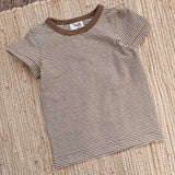 T-shirt | Taupe Ringel