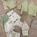 Baumwollfleece Jacke | Salbei