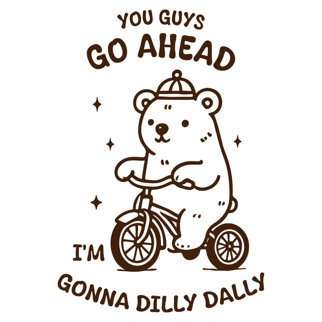 Ein Bär auf dem Fahrrad zum Aufbügeln