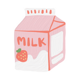 Bügelbild | Erdbeermilch