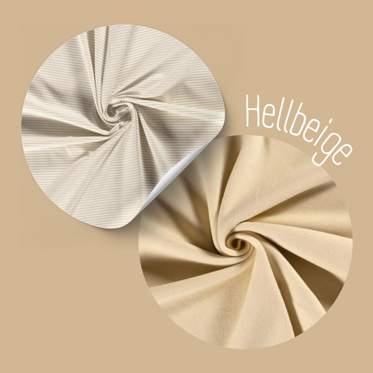Schlupfmütze Baumwollfleece - Hellbeige