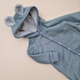 Baumwollfleece Jacke - Indigo