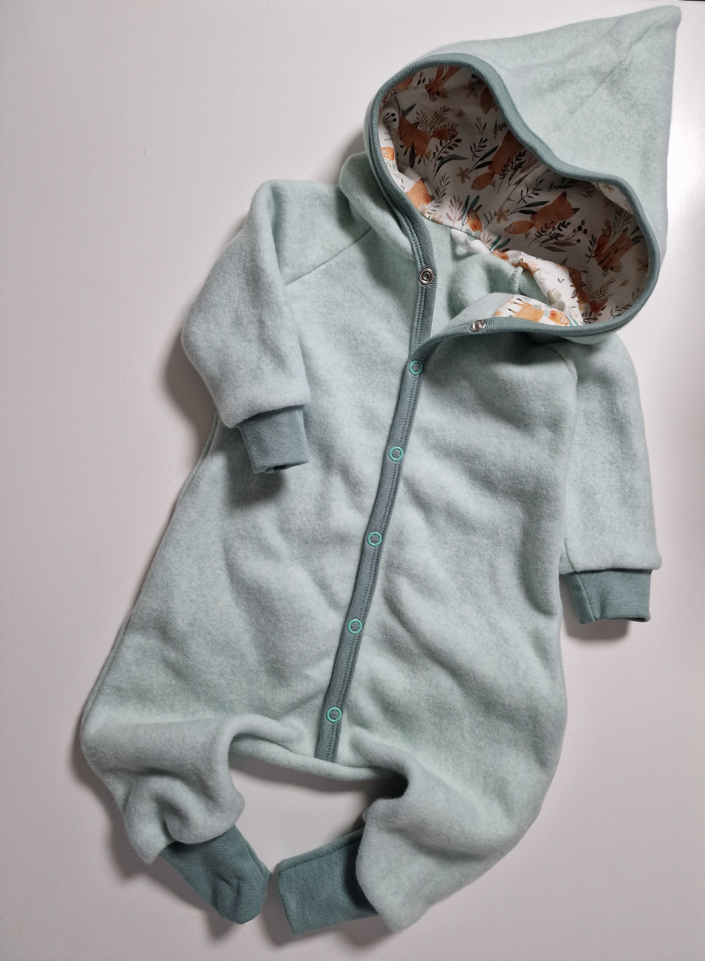 Baumwollfleece Overall Mint - Gr.68