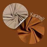 Schlupfmütze Baumwollfleece - Karamell