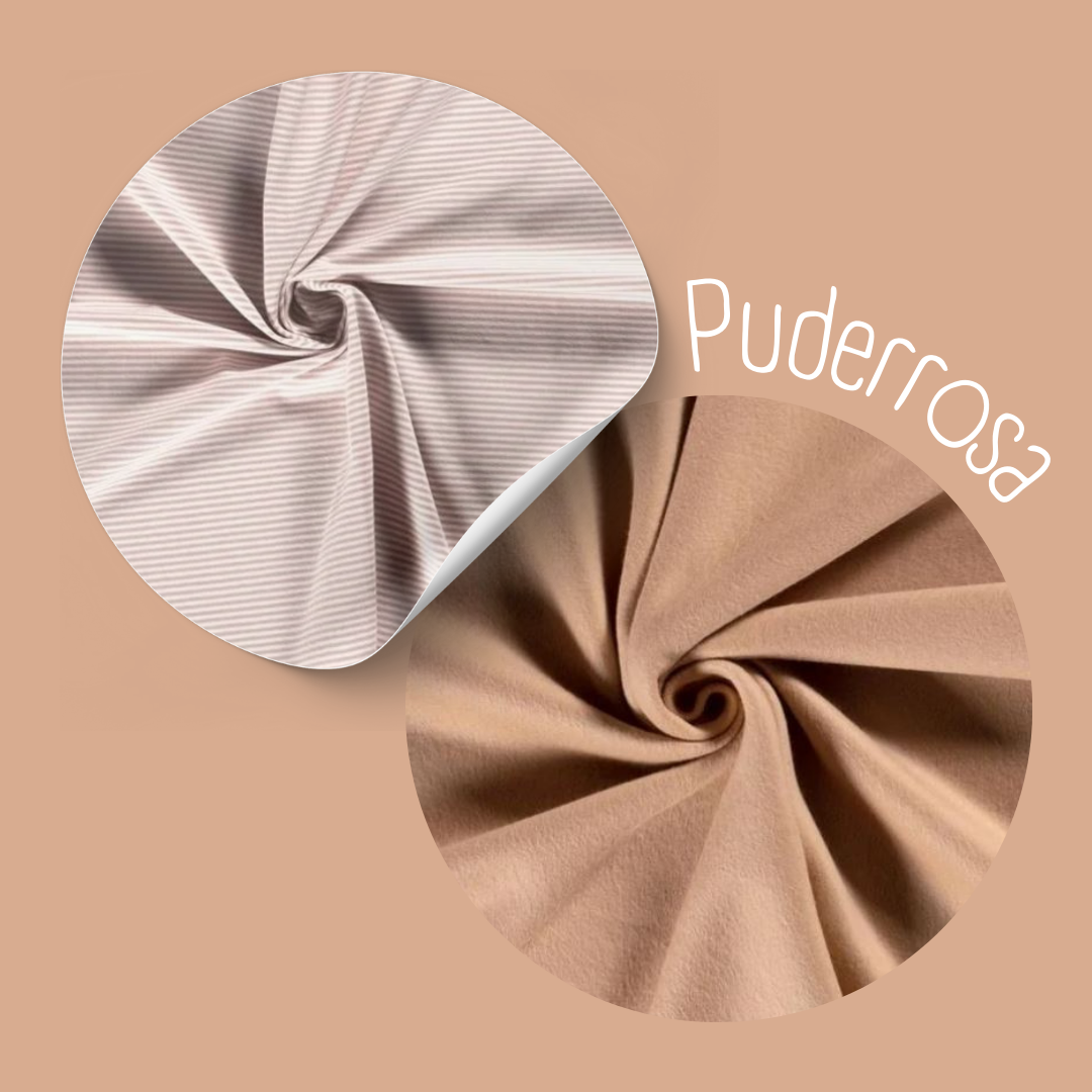 Spidslue Baumwollfleece - Puderrosa