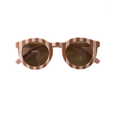 Sonnenbrille | Cognac/Rosé Streifen