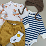 Body Rib Jersey | Streifen Blau