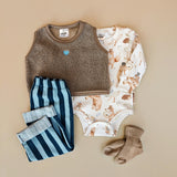 Dreesibukse - Stripes Blau