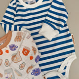 Body Rib Jersey | Streifen Blau