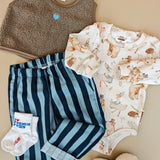 Dreesibukse - Stripes Blau