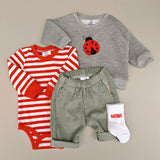 Body Rib Jersey | Streifen Rot